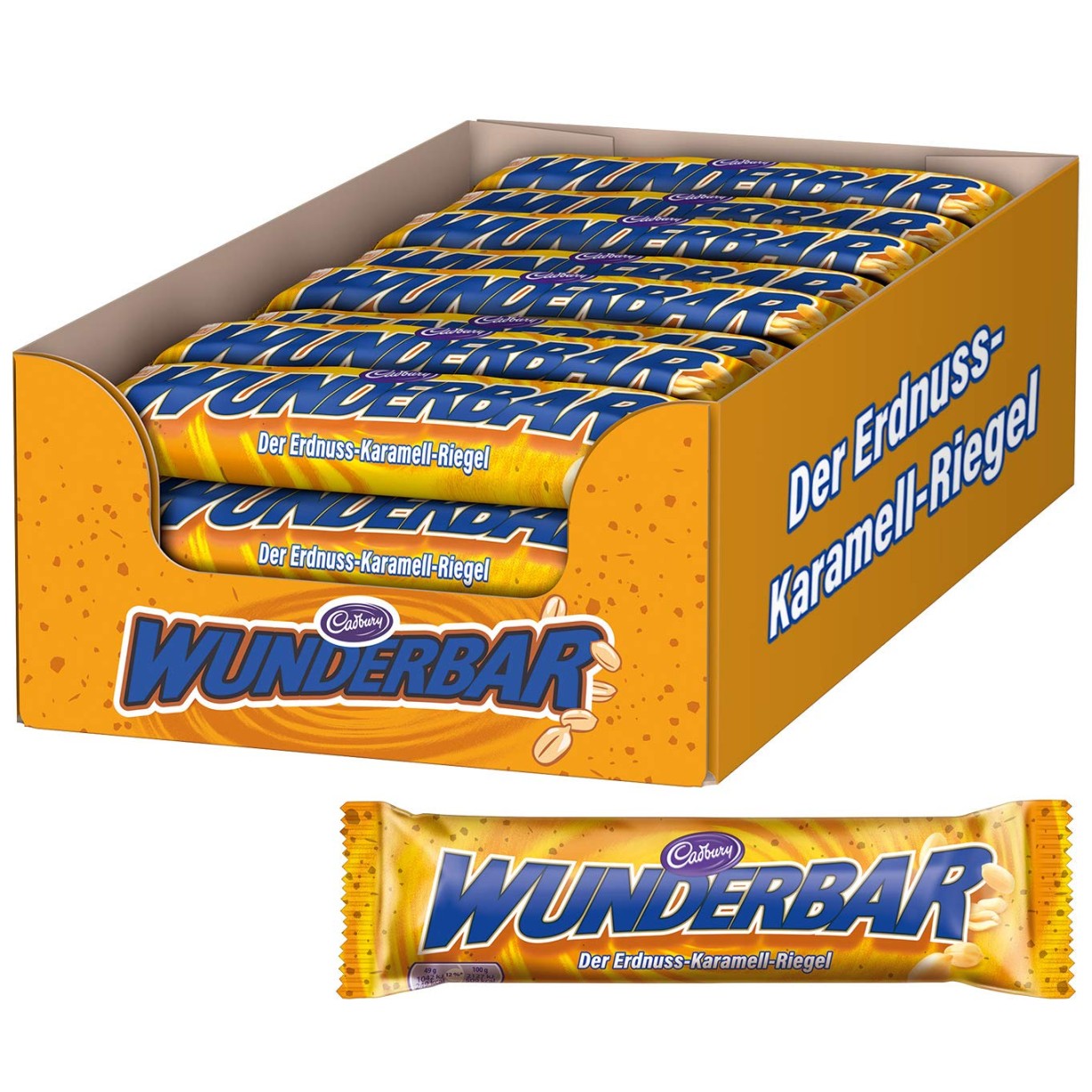 Cadbury WUNDERBAR Peanut Single, ,64 kg : Amazon